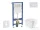 Geberit Duofix Basic falra szerelhető WC szett, Kielle Arkas I Vortex+ WC softclose ülőkével, Geberit Delta 30 alpesi fehér nyomólappal SANI11CA31149