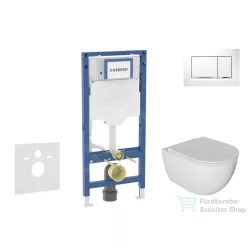   Geberit Duofix falra szerelhető WC szett, Kielle Oudee WC és soft close ülőkével, Geberit Sigma 30 fehér/króm nyomólappal SANI11CA3115B