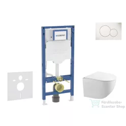   Geberit Duofix falra szerelhető WC szett, Kielle Gaia kompakt WC soft close ülőkével, Geberit Sigma 01 alpesi fehér nyomólappal SANI11CA3117B