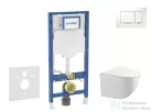 Geberit Duofix falra szerelhető WC szett, Kielle Gaia kompakt WC soft close ülőkével, Geberit Sigma 30 fehér/króm nyomólappal SANI11CA3119B