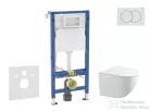 Geberit Duofix falra szerelhető WC szett, Kielle Gaia kompakt WC és soft close ülőkével, Geberit Delta 01 alpesi fehér nyomólappal SANI11CA3120B