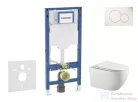 Geberit Duofix falra szerelhető WC szett, Kielle Gaia WC és soft close ülőkével, Geberit Sigma 01 alpesi fehér nyomólappal SANI11CA3121B