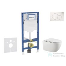  Geberit Duofix falra szerelhető WC szett, Kielle Gaia WC és soft close ülőkével, Geberit Sigma 01 alpesi fehér nyomólappal SANI11CA3121B