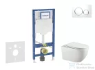 Geberit Duofix falra szerelhető WC szett, Kielle Gaia WC és soft close ülőkével, Geberit Sigma 20 fehér/króm nyomólappal SANI11CA3122B