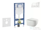 Geberit Duofix falra szerelhető WC szett, Kielle Gaia WC és soft close ülőkével, Geberit Sigma 30 fényes fehér/króm nyomólappal SANI11CA3123B