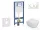 Geberit Duofix falra szerelhető WC szett, Kielle Oudee WC és softclose ülőkével, Geberit Sigma 20 fehér/aranyozott színű nyomólappal SANI11CA3125B