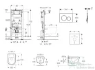 Geberit Duofix falra szerelhető WC szett, Kielle Oudee WC és softclose ülőkével, Geberit Sigma 20 fehér/aranyozott színű nyomólappal SANI11CA3125B