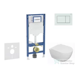   Geberit Duofix falra szerelhető WC szett, Kielle Oudee WC és softclose ülőkével, Geberit Sigma 30 fényes/matt fehér nyomólappal SANI11CA3127B