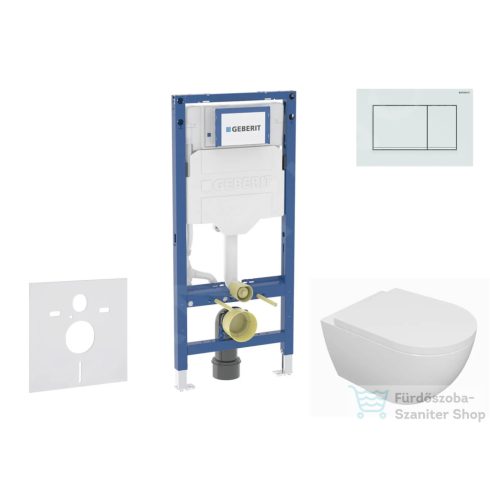 Geberit Duofix falra szerelhető WC szett, Kielle Oudee WC és softclose ülőkével, Geberit Sigma 30 fényes/matt fehér nyomólappal SANI11CA3127B