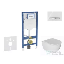   Geberit Duofix falra szerelhető WC szett, Kielle Oudee WC és soft close ülőkével, Geberit Sigma 50 alpesi fehér/króm nyomólappal SANI11CA3134B