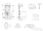 Geberit Duofix falra szerelhető WC szett, Kielle Oudee WC és soft close ülőkével, Geberit Sigma 50 alpesi fehér/króm nyomólappal SANI11CA3134B