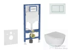 Geberit Duofix falra szerelhető WC szett, Kielle Oudee WC és soft close ülőkével, Geberit Sigma 30 fényes/matt fehér nyomólappal SANI11CA3135B