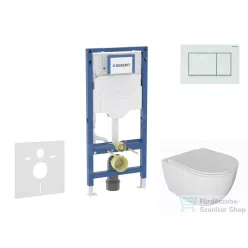   Geberit Duofix falra szerelhető WC szett, Kielle Oudee WC és soft close ülőkével, Geberit Sigma 30 fényes/matt fehér nyomólappal SANI11CA3135B