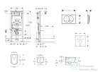 Geberit Duofix falra szerelhető WC szett, Kielle Oudee WC és softclose ülőkével, Geberit Delta Zero fehér nyomólappal SANI11CA3136B
