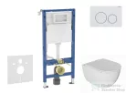 Geberit Duofix falra szerelhető WC szett, Kielle Oudee WC és softclose ülőkével, Geberit Delta 20 fehér nyomólappal SANI11CA3138B