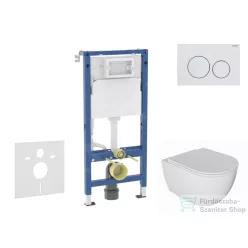   Geberit Duofix falra szerelhető WC szett, Kielle Oudee WC és softclose ülőkével, Geberit Delta 20 fehér nyomólappal SANI11CA3138B