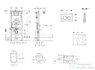 Geberit Duofix falra szerelhető WC szett, Kielle Oudee WC és softclose ülőkével, Geberit Delta 20 fehér nyomólappal SANI11CA3138B