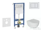 Geberit Duofix falra szerelhető WC szett, Kielle Oudee WC és softclose ülőkével, Geberit Delta 30 alpesi fehér nyomólappal SANI11CA3139B