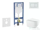 Geberit Duofix falra szerelhető WC szett, Kielle Gaia WC soft close ülőkével, Geberit Sigma 30 fényes/matt fehér nyomólappal SANI11CA3142B