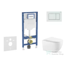   Geberit Duofix falra szerelhető WC szett, Kielle Gaia WC soft close ülőkével, Geberit Sigma 30 fényes/matt fehér nyomólappal SANI11CA3142B