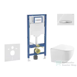   Geberit Duofix falra szerelhető WC szett, Kielle Gaia kompakt WC soft close ülőkével, Geberit Sigma 50 alpesi fehér/króm nyomólappal SANI11CA3148B