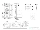 Geberit Duofix falra szerelhető WC szett, Kielle Gaia kompakt WC és softclose ülőkével, Geberit Delta Zero fehér nyomólappal SANI11CA3150B