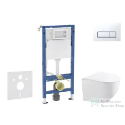   Geberit Duofix falra szerelhető WC szett, Kielle Gaia kompakt WC és soft close ülőkével, Geberit Delta 50 alpesi fehér nyomólappal SANI11CA3151B