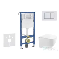   Geberit Duofix falra szerelhető WC szett, Kielle Gaia kompakt WC és soft close ülőkével, Geberit Delta 30 alpesi fehér nyomólappal SANI11CA3153B