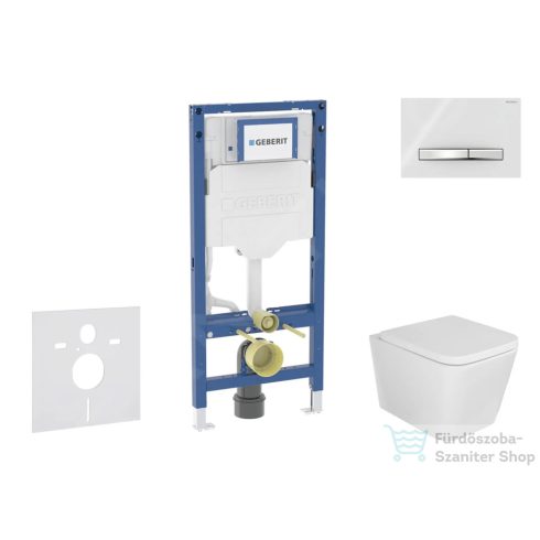 Geberit Duofix falra szerelhető WC szett, Kielle Arkas I WC soft close ülőkével, Geberit Sigma 50 alpesi fehér/króm nyomólappal SANI11CA3155B