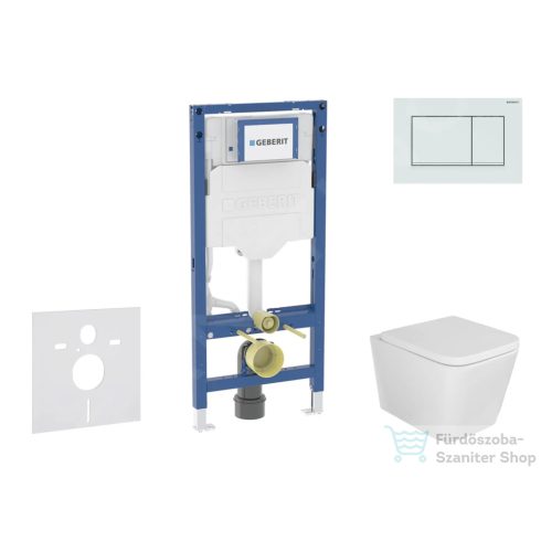 Geberit Duofix falra szerelhető WC szett, Kielle Arkas I WC soft close ülőkével, Geberit Sigma 30 fényes/matt fehér nyomólappal SANI11CA3156B