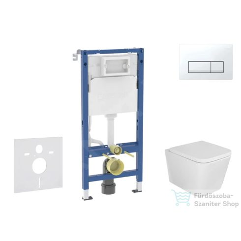 Geberit Duofix falra szerelhető WC szett, Kielle Arkas I WC soft close ülőkével, Geberit Delta 50 alpesi fehér nyomólappal SANI11CA3159B