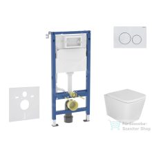   Geberit Duofix falra szerelhető WC szett, Kielle Arkas I WC soft close ülőkével, Geberit Delta 20 alpesi fehér nyomólappal SANI11CA3160B