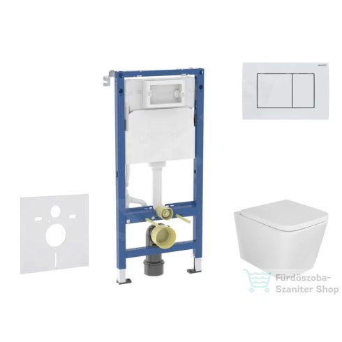 Geberit Duofix falra szerelhető WC szett, Kielle Arkas I WC soft close ülőkével, Geberit Delta 30 alpesi fehér nyomólappal SANI11CA3161B