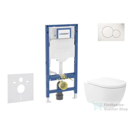 Geberit Duofix falra szerelhető WC szett, Kielle Oudee Vortex WC és soft close ülőkével, Geberit Sigma 01 alpesi fehér nyomólappal SANI11CA3173B