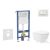 Geberit Duofix falra szerelhető WC szett, Kielle Oudee Vortex WC és softclose ülőkével, Geberit Delta Zero fehér nyomólappal SANI11CA3180B