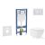 Geberit Duofix falra szerelhető WC szett, Kielle Oudee Vortex WC soft close ülőkével, Geberit Sigma 30 fényes/matt fehér nyomólappal SANI11CA3189B