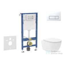   Geberit Duofix falra szerelhető WC szett, Kielle Oudee Vortex WC és soft close ülőke, Geberit Delta 50 alpesi fehér nyomólappal SANI11CA3192B