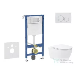   Geberit Duofix falra szerelhető WC szett, Kielle Oudee Vortex WC és soft close ülőke, Geberit Delta 20 alpesi fehér nyomólappal SANI11CA3193B