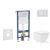 Geberit Duofix falra szerelhető WC szett, Kielle Oudee Vortex WC és soft close ülőke, Geberit Delta 30 alpesi fehér nyomólappal SANI11CA3194B