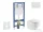 Geberit Duofix falra szerelhető WC szett, Kielle OUDEE Vortex rimless+ WC softclose ülőkével, Geberit Sigma 01 alpesi fehér nyomólappal, fehér SANI11CA3195