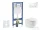 Geberit Duofix falra szerelhető WC szett, Kielle OUDEE Vortex rimless+ WC softclose ülőkével, Geberit Sigma 30 fehér/króm nyomólappal, fehér SANI11CA3197