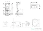 Geberit Duofix falra szerelhető WC szett, Kielle OUDEE Vortex rimless+ WC softclose ülőkével, Geberit Sigma 30 fehér/króm nyomólappal, fehér SANI11CA3197