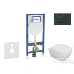   Geberit Duofix falra szerelhető WC szett, Kielle Oudee WC és softclose ülőkével, Geberit Sigma 30 fényes/matt fekete nyomólappal SANI11CA5109B