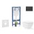 Geberit Duofix falra szerelhető WC szett, Kielle Oudee Vortex WC soft close ülőkével, Geberit Sigma 30 matt/fényes fekete nyomólappal SANI11CA5150B