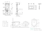 Geberit Duofix falra szerelhető WC szett, Kielle OUDEE Vortex rimless+ WC softclose ülőkével, Geberit Sigma 30 fényes/matt fekete nyomólappal, fehér SANI11CA5158