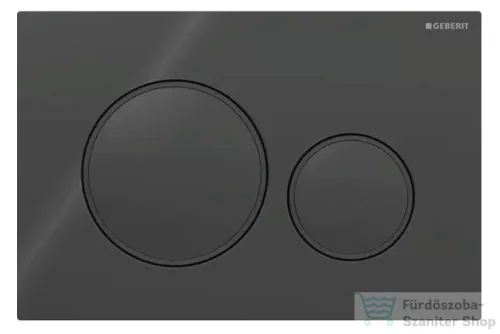 Geberit Duofix falra szerelhető WC szett, Kielle OUDEE Vortex rimless+ WC softclose ülőkével, Geberit Sigma 20 fényes/matt fekete nyomólappal, fehér SANI11CA5159