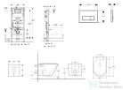 Geberit Duofix Basic falra szerelhető WC szett, Kielle OUDEE Vortex rimless+ WC softclose ülőkével, Geberit Delta 50 matt fekete nyomólappal SANI11CA5160