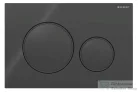 Geberit Duofix falra szerelhető WC szett, Kielle OUDEE Vortex rimless+ WC softclose ülőkével, Geberit Sigma 20 fényes/matt fekete nyomólappal, matt fekete SANI11CA5506