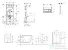 Geberit Duofix Basic falra szerelhető WC szett, Kielle ARKAS I Vortex rimless+ WC softclose ülőkével, Geberit Delta 50 matt fekete nyomólappal, matt fekete SANI11CA5513