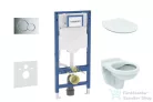 Geberit Duofix falra szerelhető WC szett, Ideal Standard Alpha WC soft close ülőkével, Geberit Sigma 01 fényes króm nyomólappal SANI11CD1101